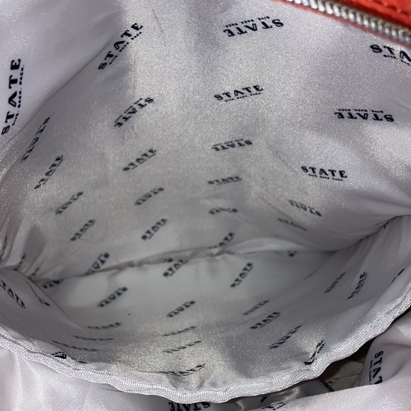 State B6303 Kane Nylon Orange Backpack Women's Size 15x11.5x5 in - Picture 8 of 9